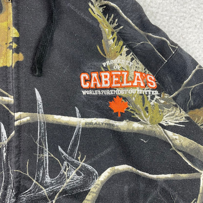 Vintage Cabelas Realtree Edge Dark Zip Up Hoodie