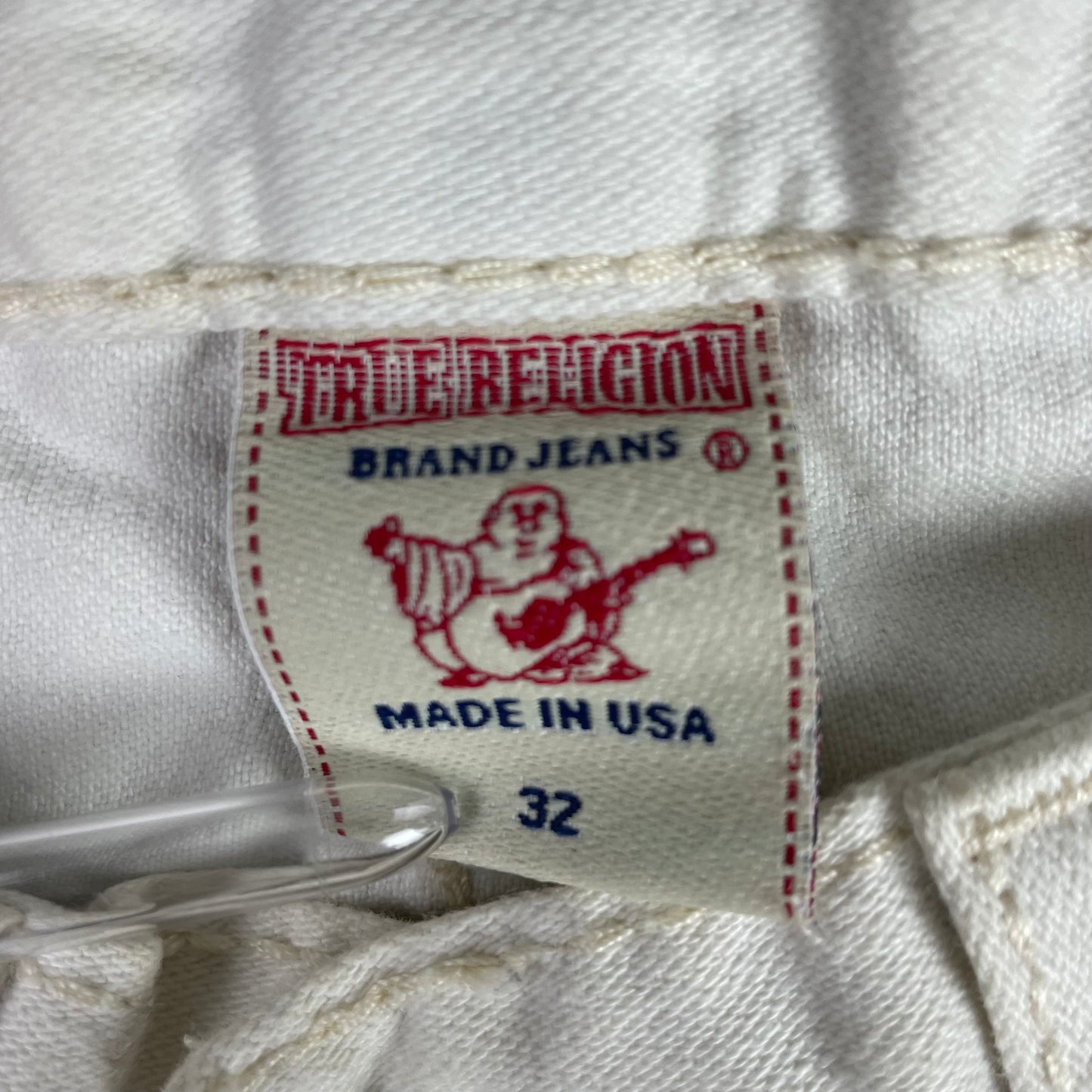 True Religion White Straight Leg Jeans Made in USA