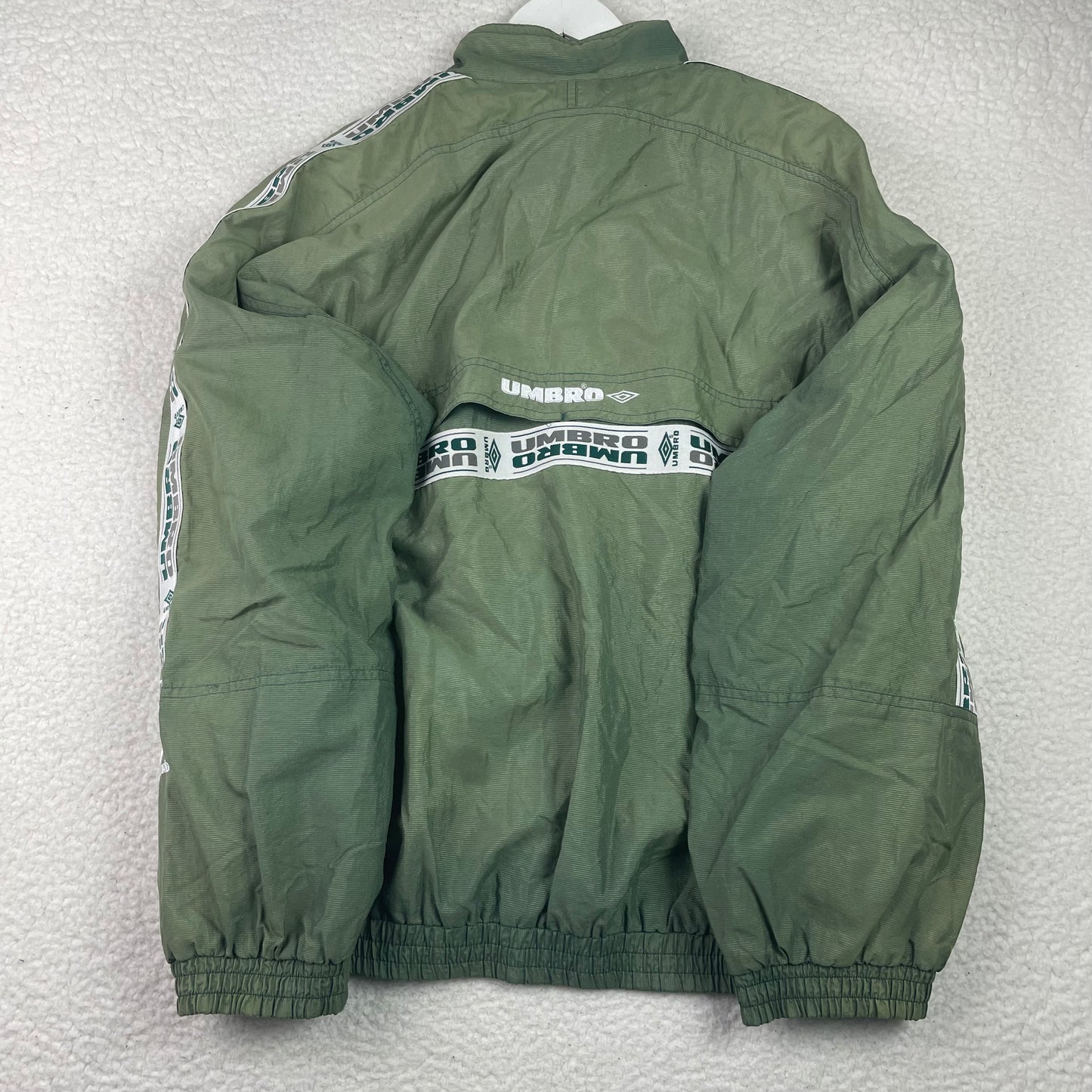 Vintage Umbro Sage Green Zip Up Windbreaker Jacket