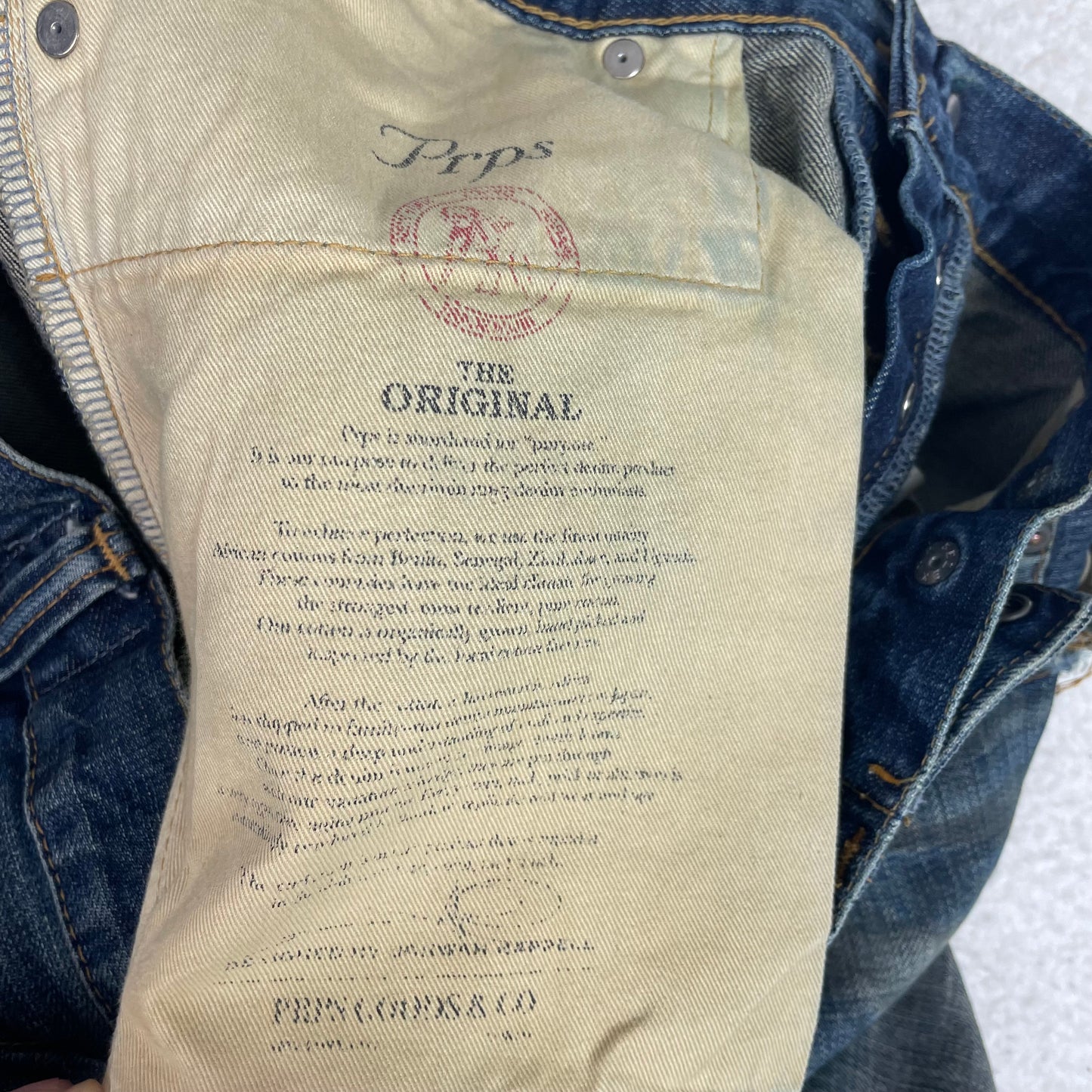 Vintage PRPS Japanese Distressed Dark Wash Baggy Jeans