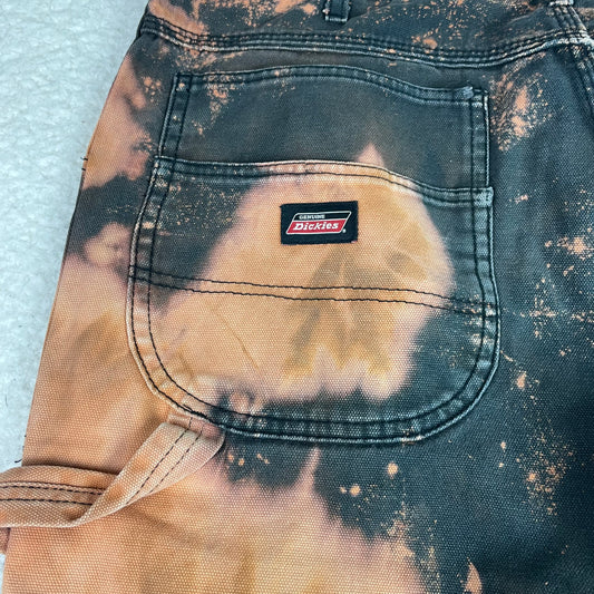 Dickies Acid Wash Bleached Double Knee Carpenter Pants (36)