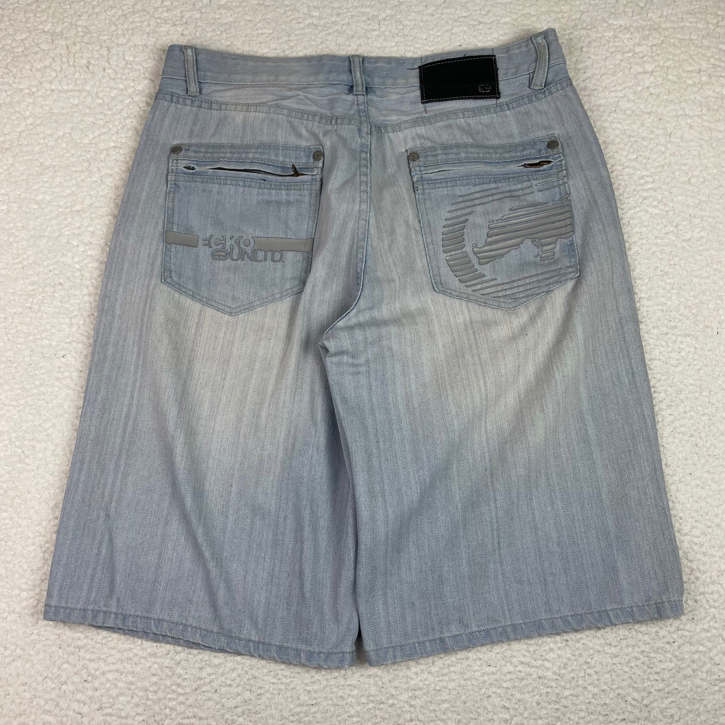 Vintage Ecko Unlimited Super Baggy Light Wash Jean Shorts