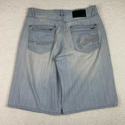 Vintage Ecko Unlimited Super Baggy Light Wash Jean Shorts