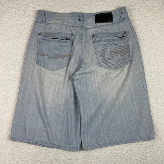 Vintage Ecko Unlimited Super Baggy Light Wash Jean Shorts