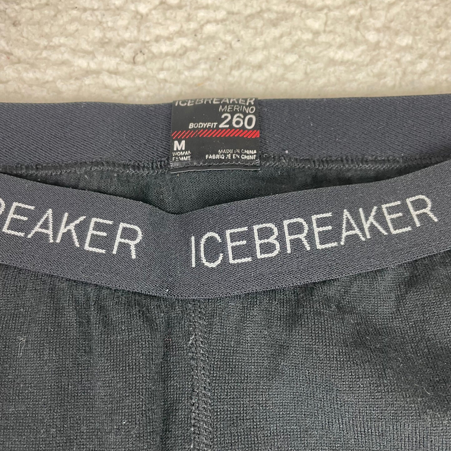 Icebreaker Merino 260 Bodyfit Black Base Layer Leggings