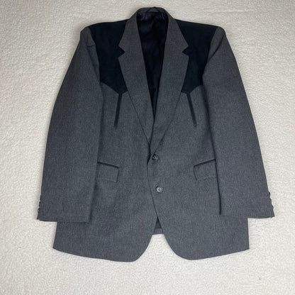 Vintage Circle S Dallas Texas Yoke Western Gray Blazer