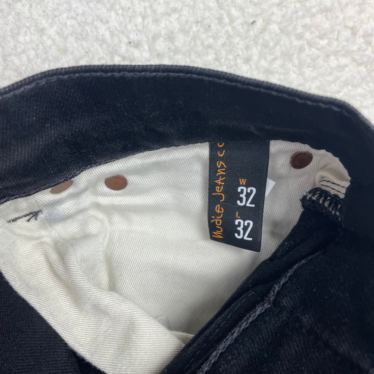Nudie Jeans Co Black Denim Slim Straight Jeans
