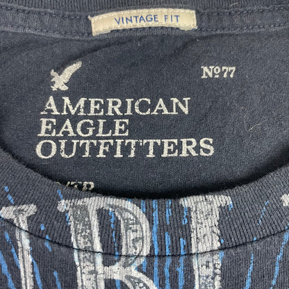 American Eagle Navy Republique Du Pacifique Graphic T-Shirt XS