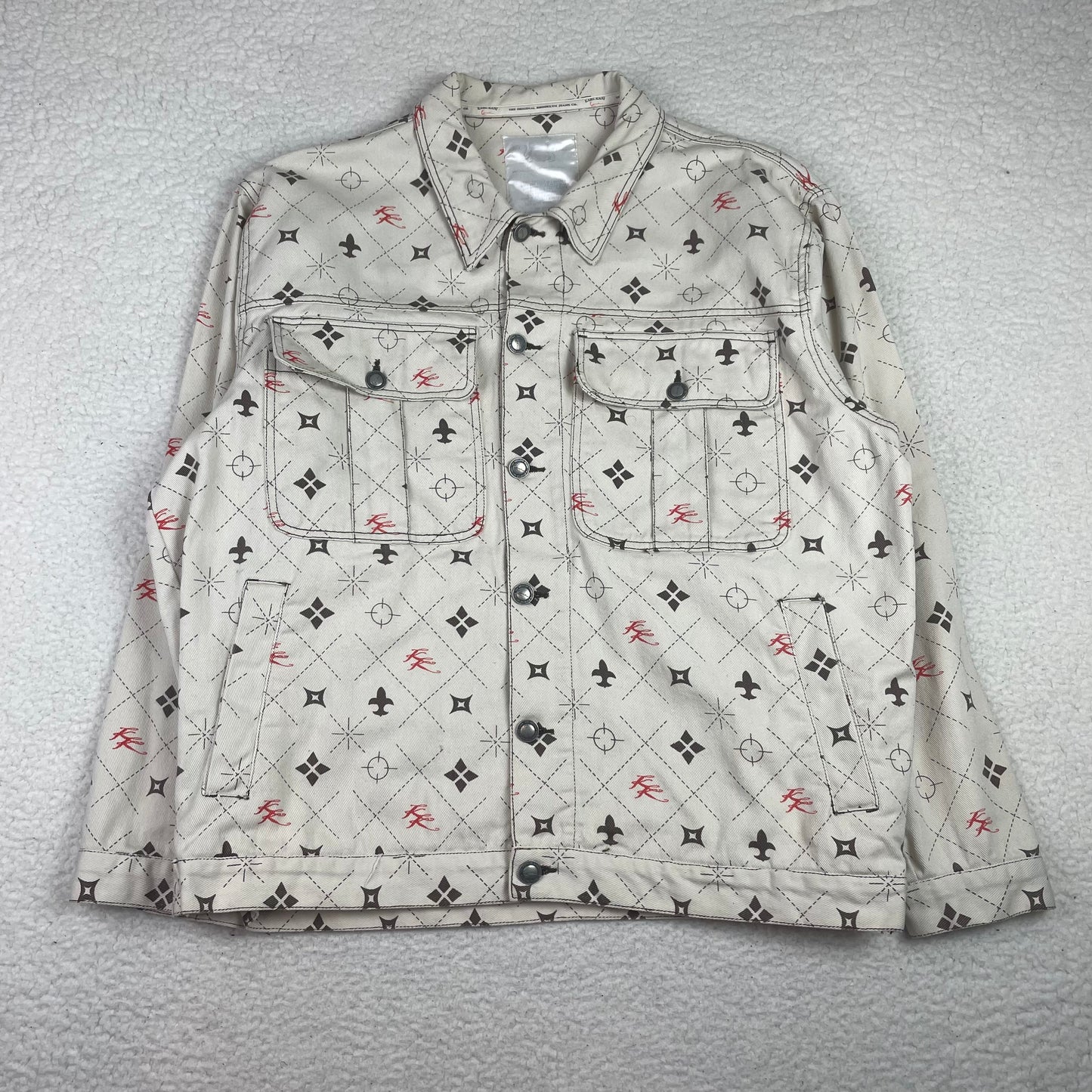 Vintage Karl Kani Monogram Button Up Trucker Jacket