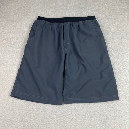 prAna Grey Hiking Board Shorts L Gorpcore Outdoors Surf Beach