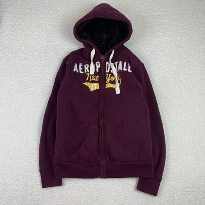 Aeropostale Fur Lined Bella Swan Zip Up Hoodie Jacket