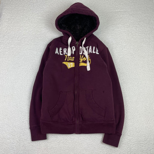 Aeropostale Fur Lined Bella Swan Zip Up Hoodie Jacket