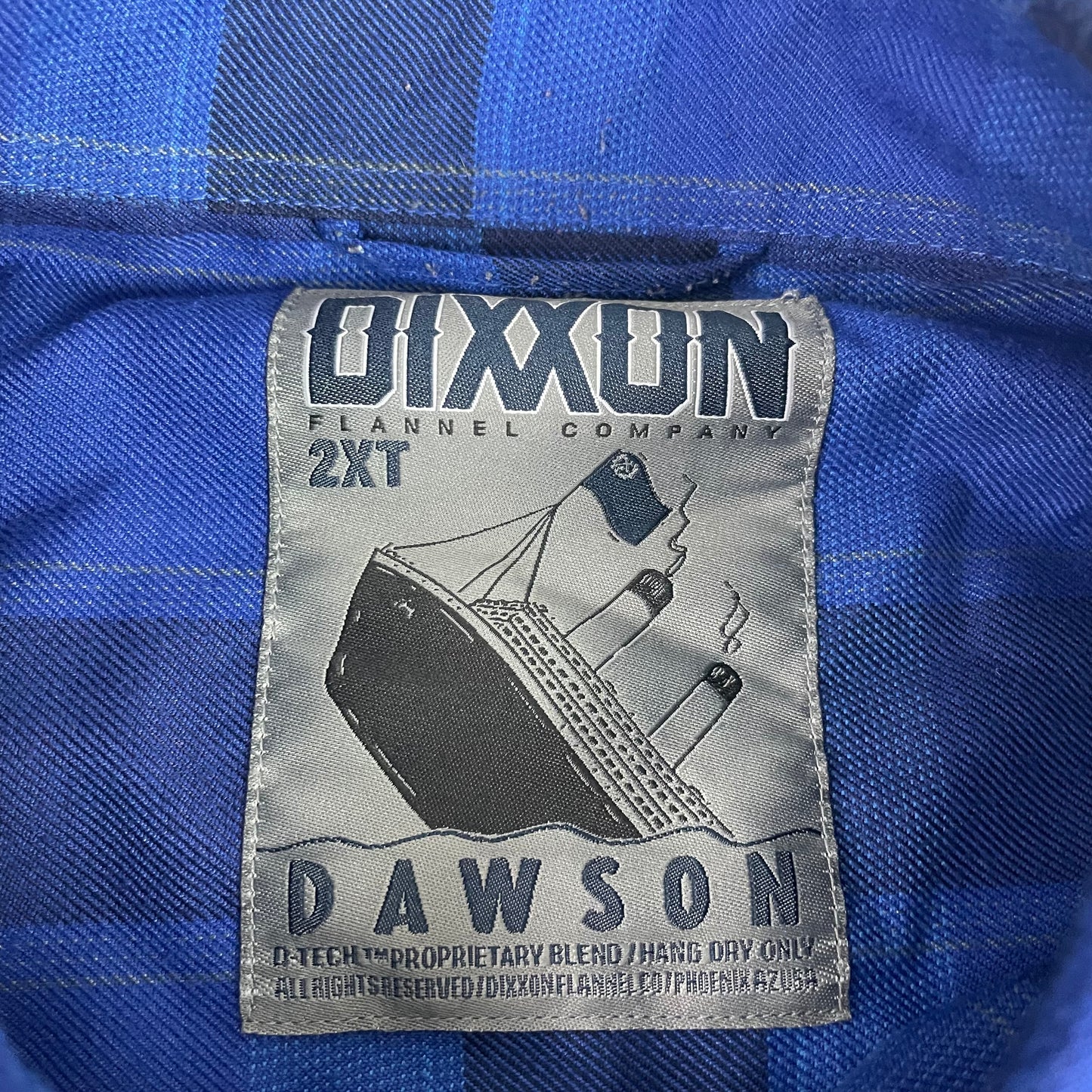 Dixxon Flannel Co Dawson Blue Black Plaid Button Up Shirt