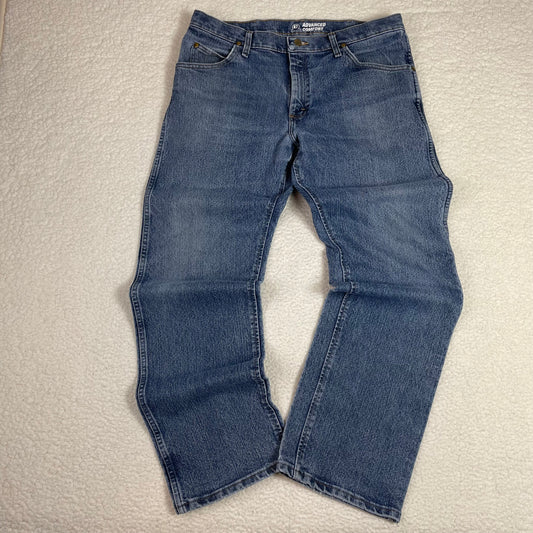 Retro Wrangler Medium Wash Blue Relaxed Cowboy Jeans