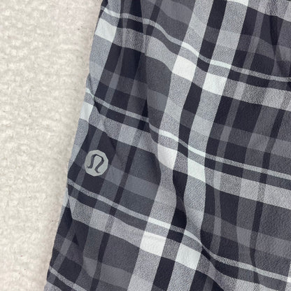 Lululemon Grey Plaid Performance Golf Shorts 36 Outdoors Casual