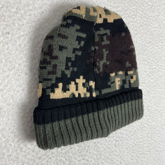 Retro Fleece Lined PIxelated Camo Beanie Toque