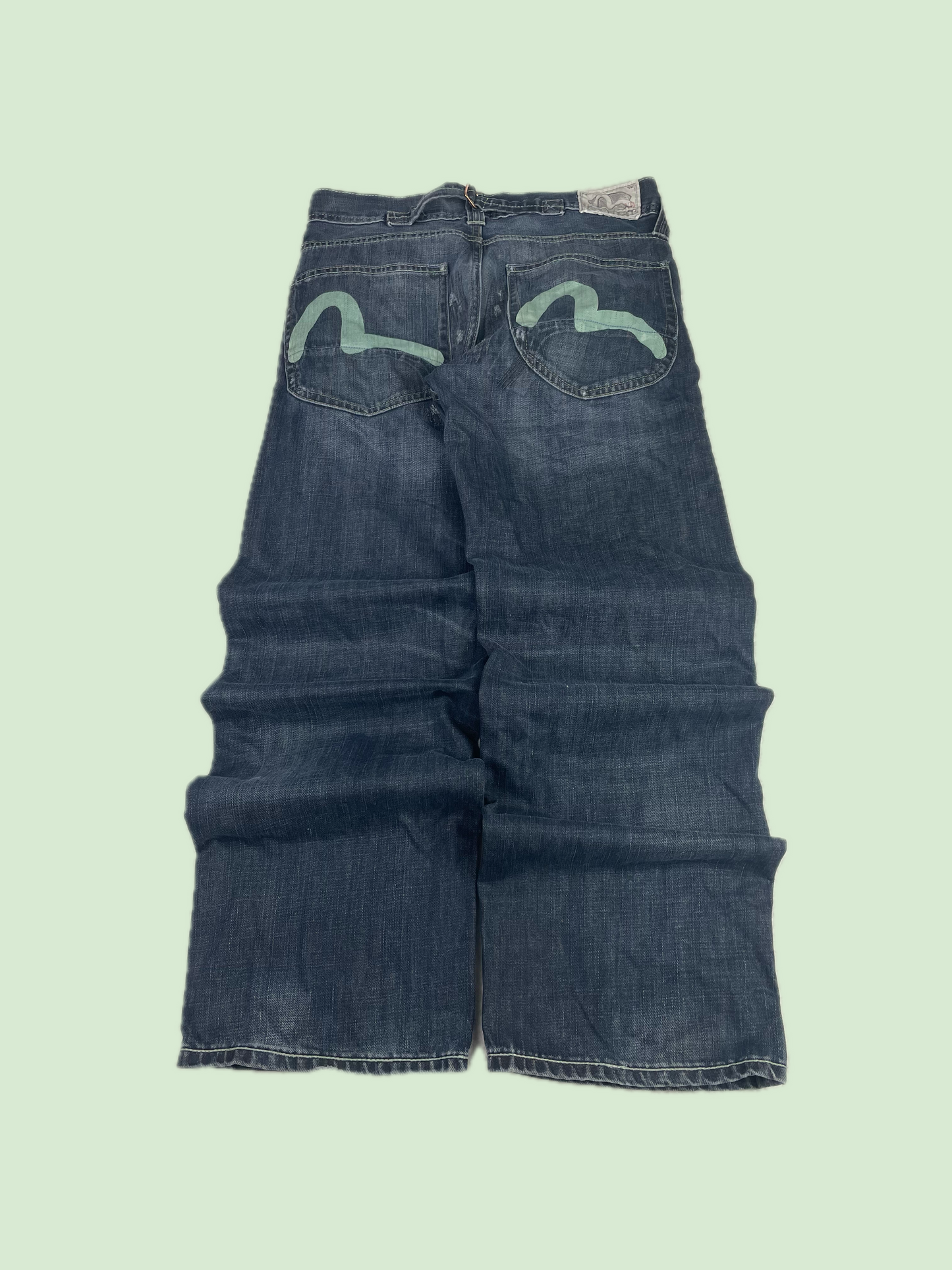 Evisu x Puma Dark Wash Seagull Logo Denim Jeans
