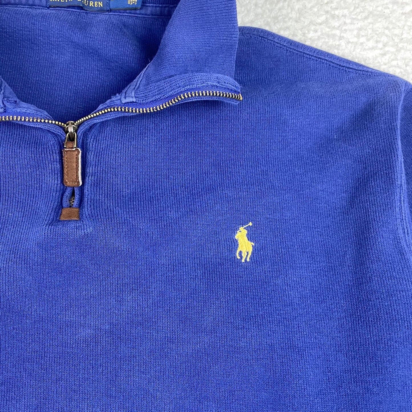 Vintage Polo Ralph Lauren 1/4 Zip Up Blue Sweater