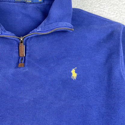 Vintage Polo Ralph Lauren 1/4 Zip Up Blue Sweater