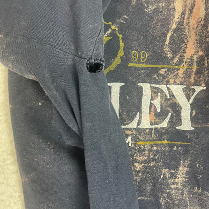 Vintage Hurley Y2K Distress Navy Blue Shirt