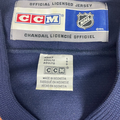 Vintage CCM Navy Blue Edmonton Oilers NHL Hockey Jersey Large