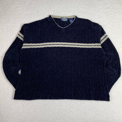Vintage Oversized Brody Navy Blue Long Sleeve Sweater
