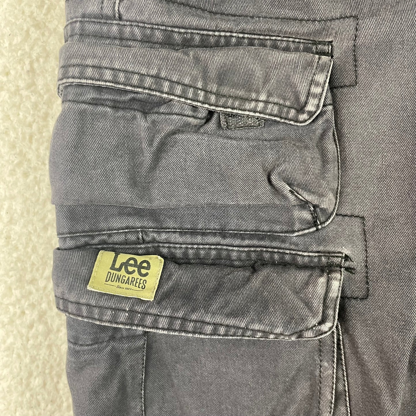 Vintage Lee Dungaree Cinch Baggy Cargo Shorts