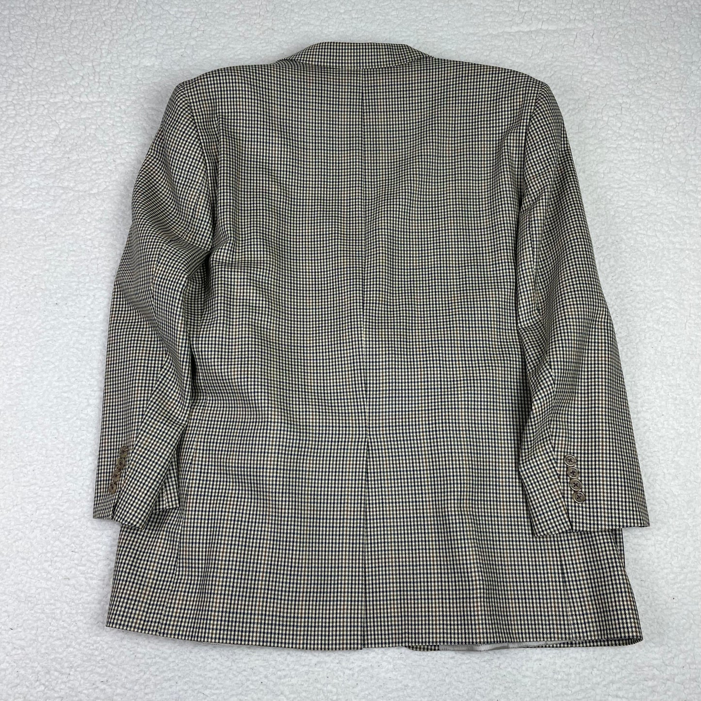 Jack Victor Silk Wool Hopsack Microcheck Suit Blazer