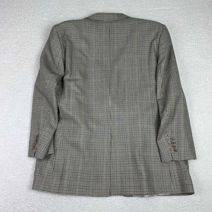Jack Victor Silk Wool Hopsack Microcheck Suit Blazer