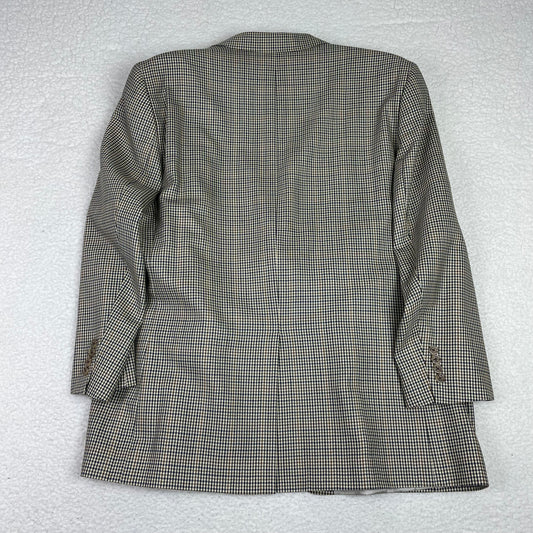 Jack Victor Silk Wool Hopsack Microcheck Suit Blazer