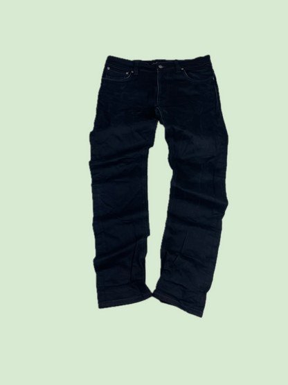 Nudie Jeans Co Black Denim Slim Straight Jeans