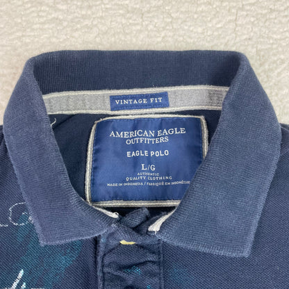 Vintage American Eagle Y2K Argyle Pattenr Polo