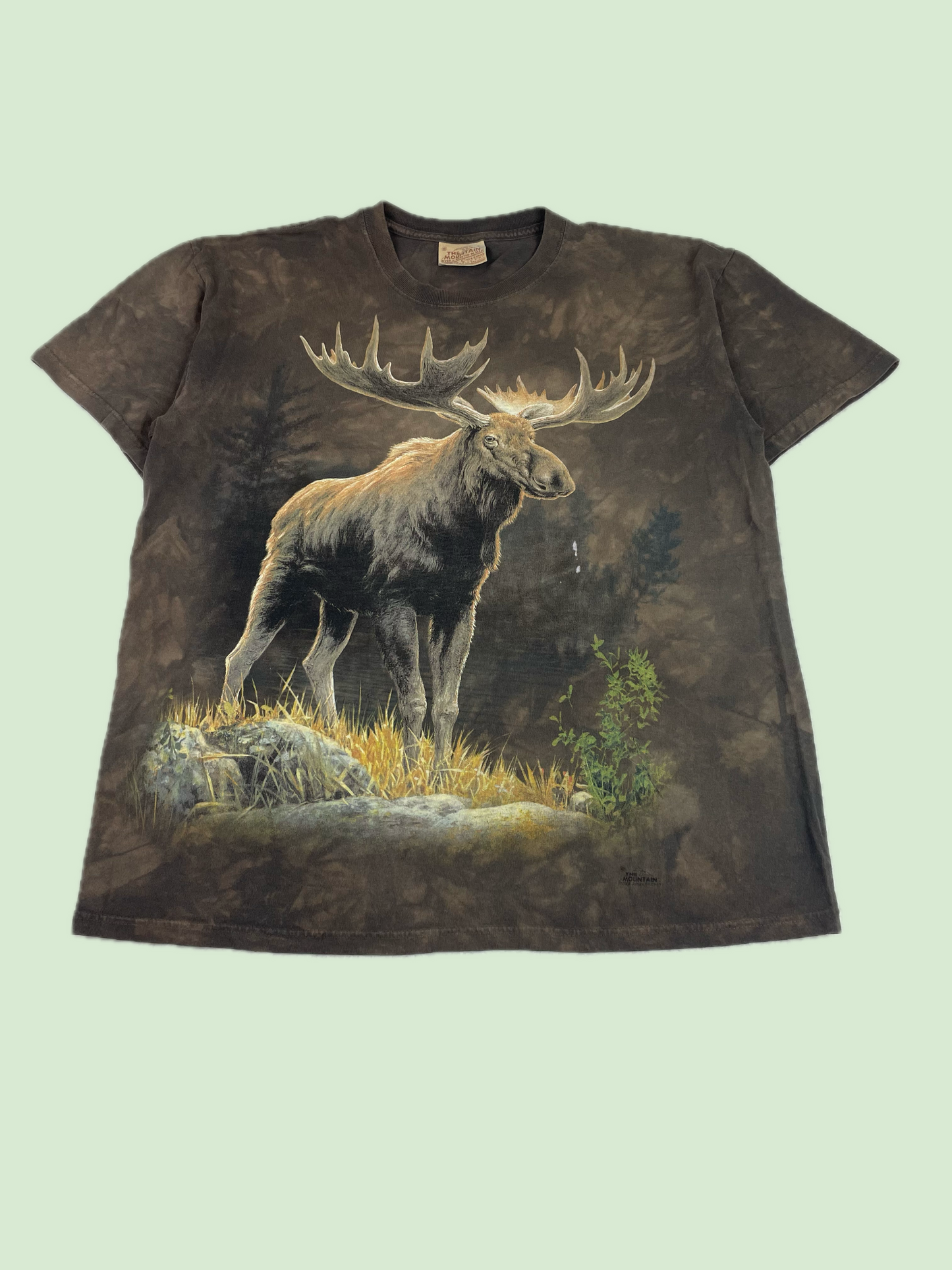 The Mountain Moose Graphic Brown Tie Dye Nature T-Shirt