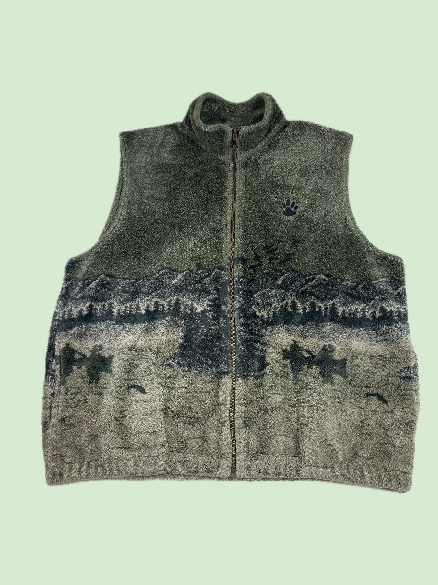 Northern Elements Nature Landscape Fleece Full Zip Vest