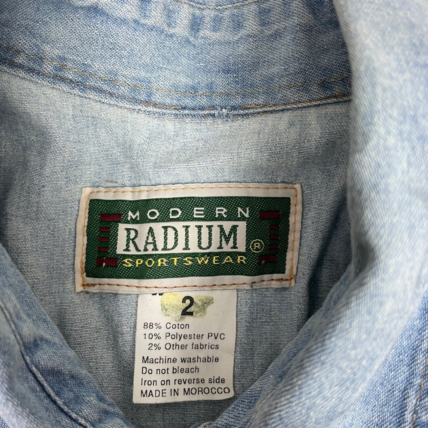 Vintage Yoke Detail Western Suede Denim Button Up Shirt