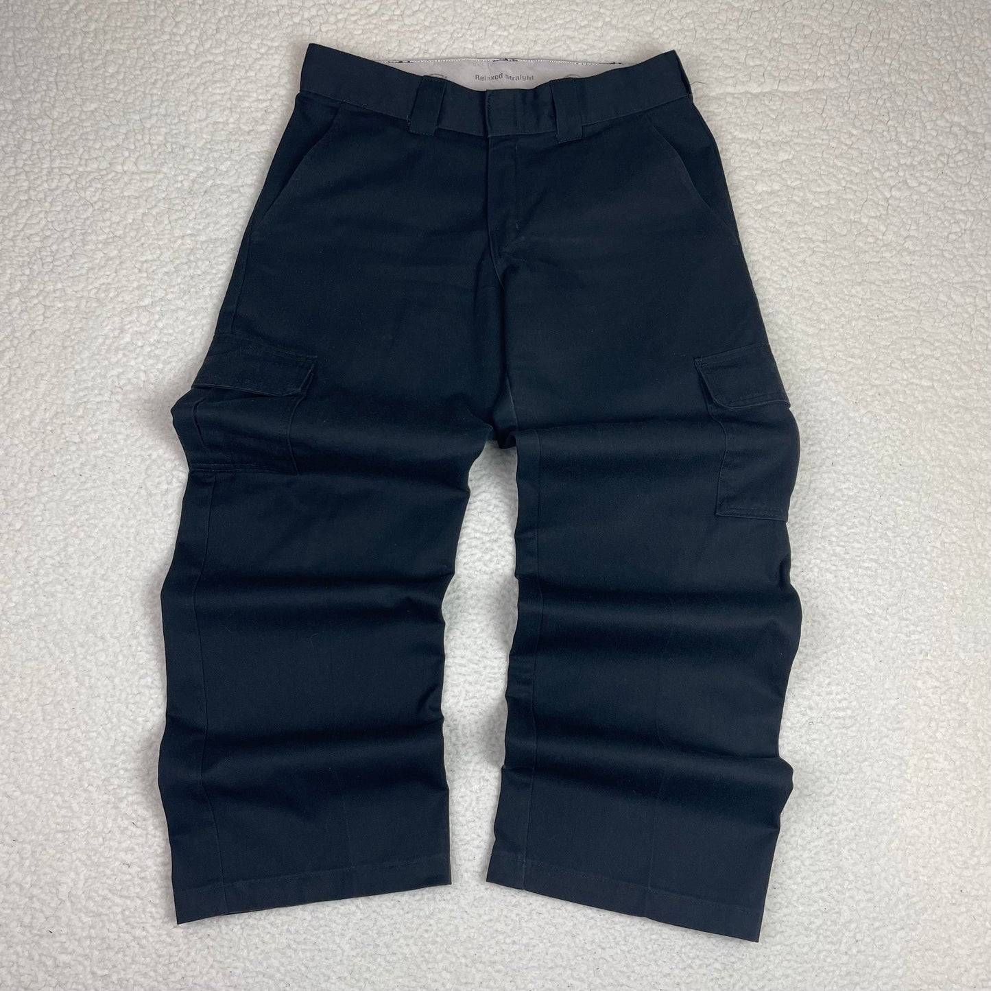 Vintage Dickies Loose Fit Cargo Black Baggy Work Pants