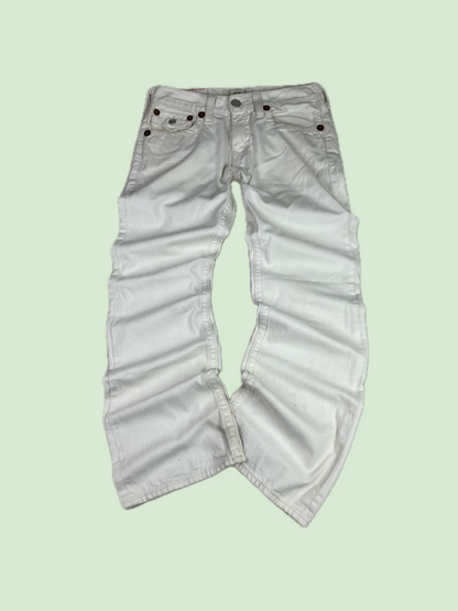 True Religion White Straight Leg Jeans Made in USA