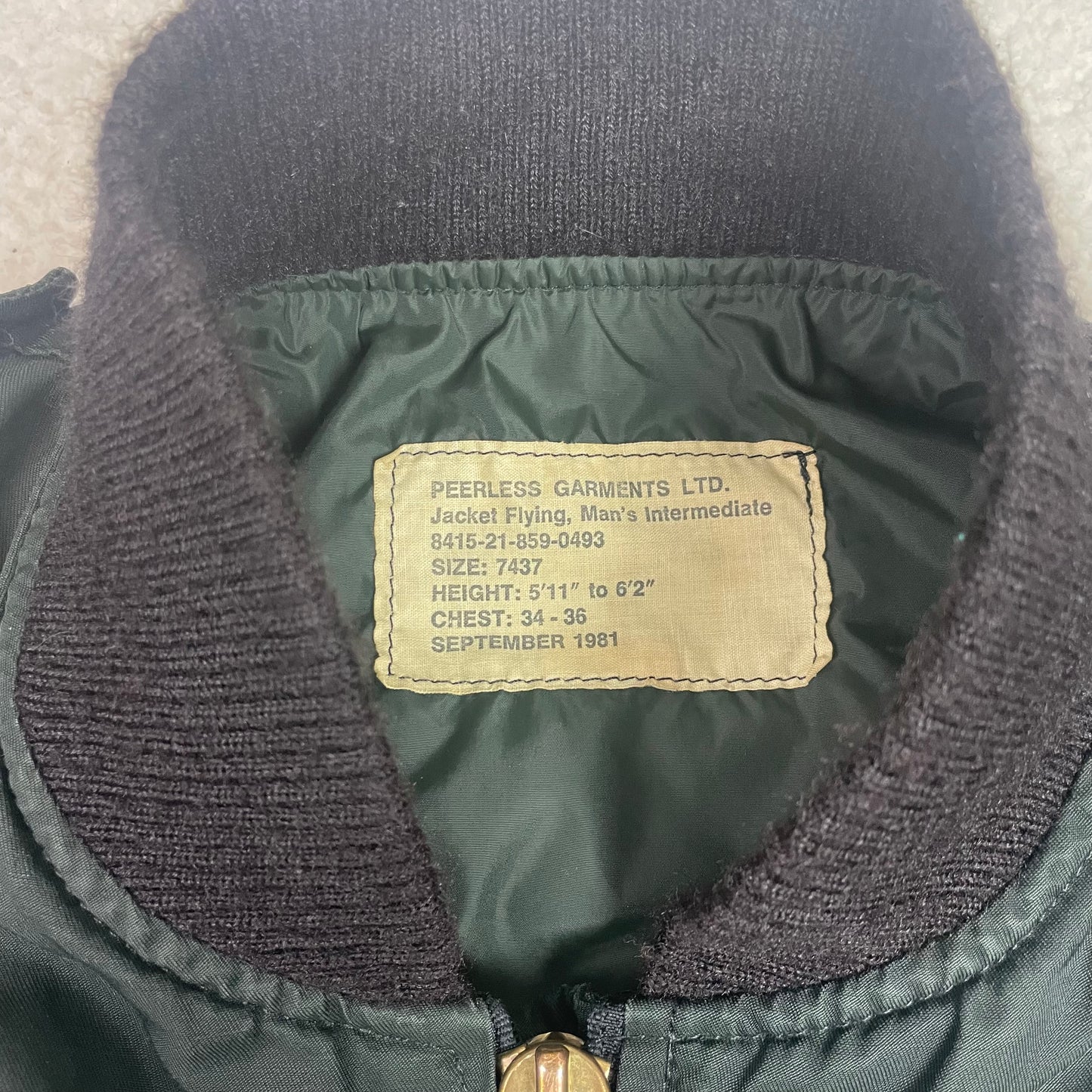True Vintage 1980s Aviator Satin Bomber Jacket