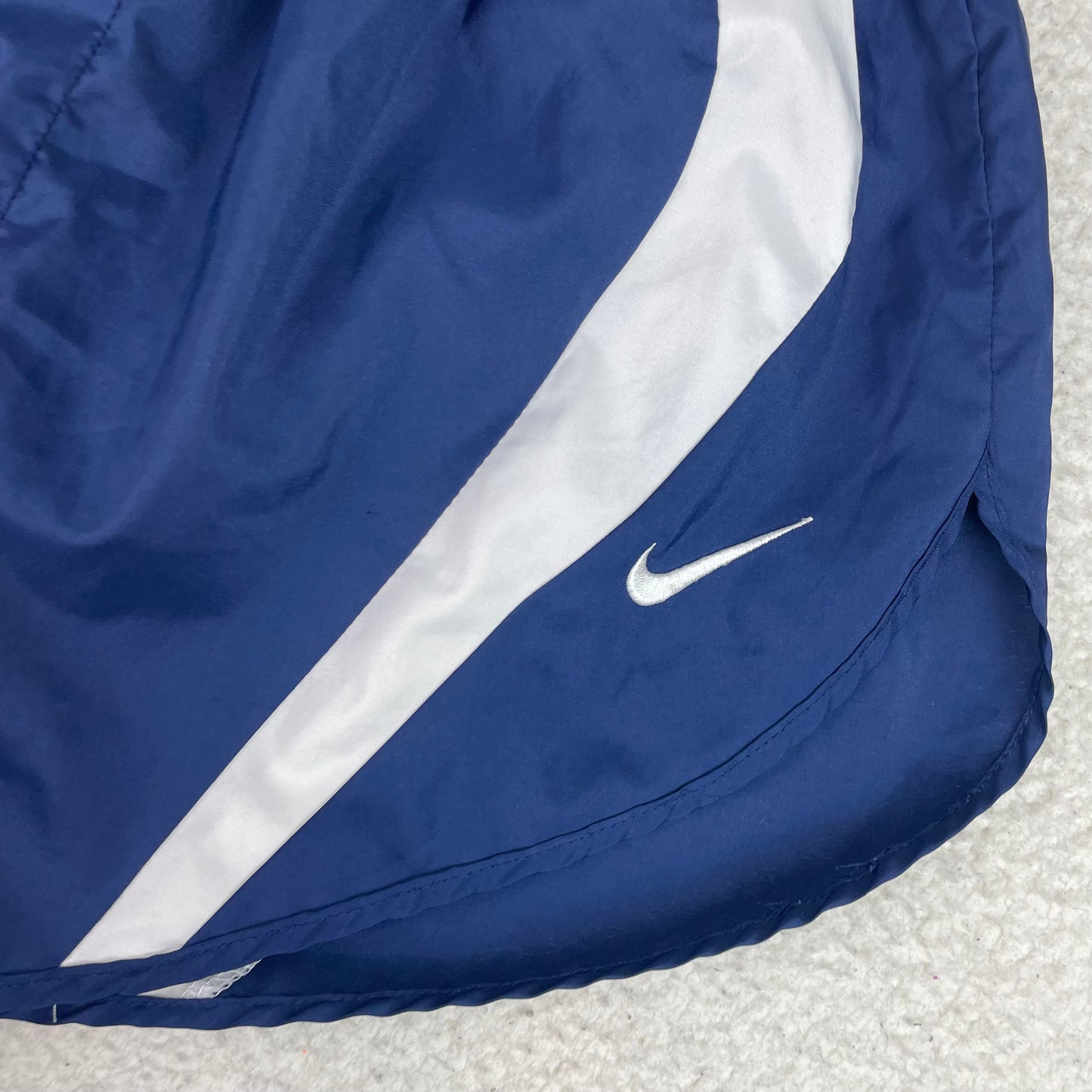 Nike Navy Blue White Side Panel Running Shorts
