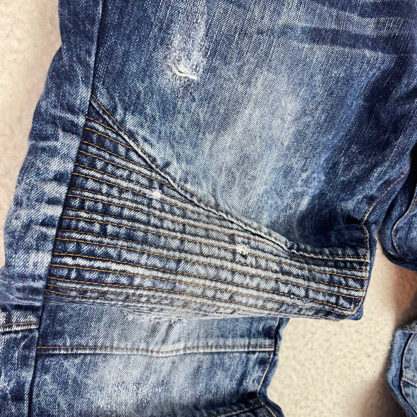 Southpole Acid Wash Moto Medium Wash Jeans