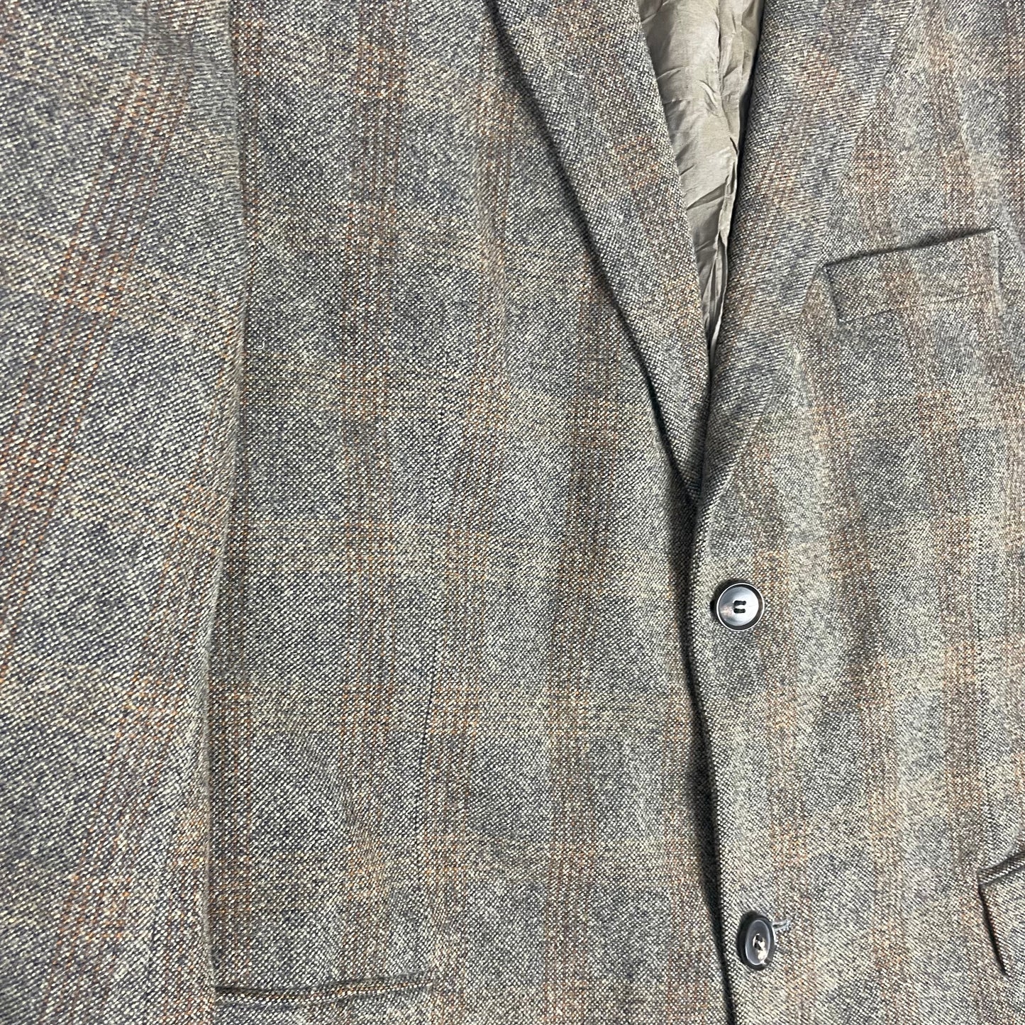 Vintage Hugo Boss Bertolucci Brown Tweed Virgin Wool Cashmere Blazer
