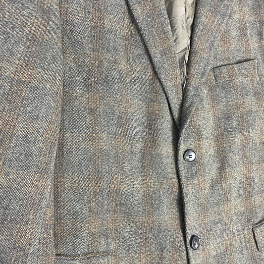 Vintage Hugo Boss Bertolucci Brown Tweed Virgin Wool Cashmere Blazer