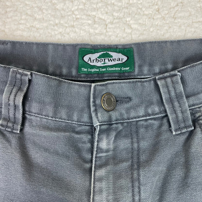 Arborwear Ripstop Gray Double Knee Pants Paint Splatter