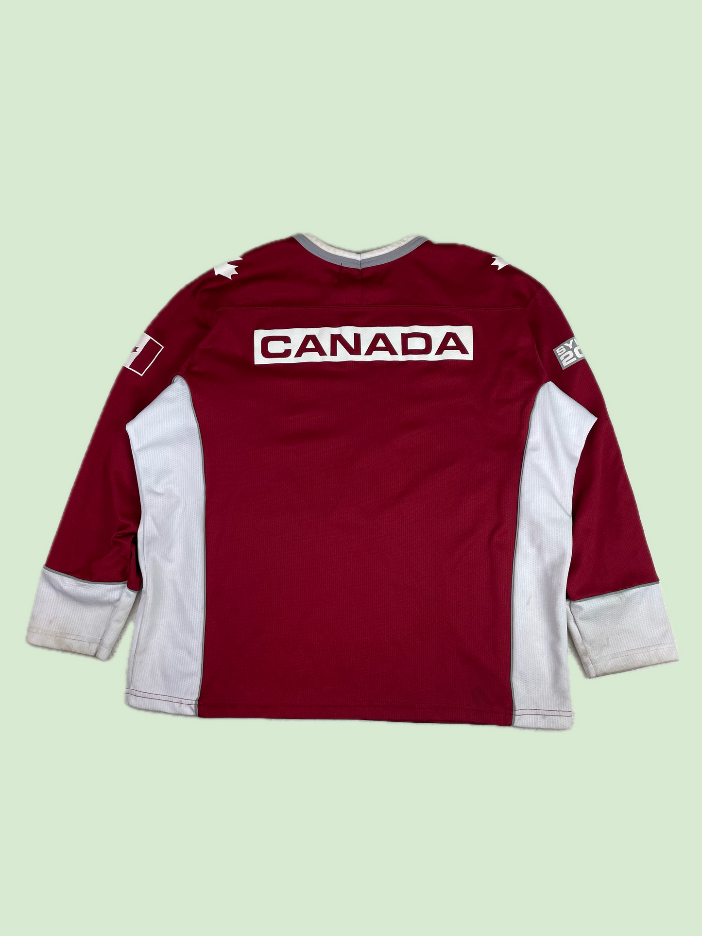 Roots Sydney 2000 Team Canada Olympic Hockey Jersey Red White