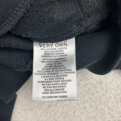 OVO October's Very Own Black Quarter Zip Embroidered Sweatshirt