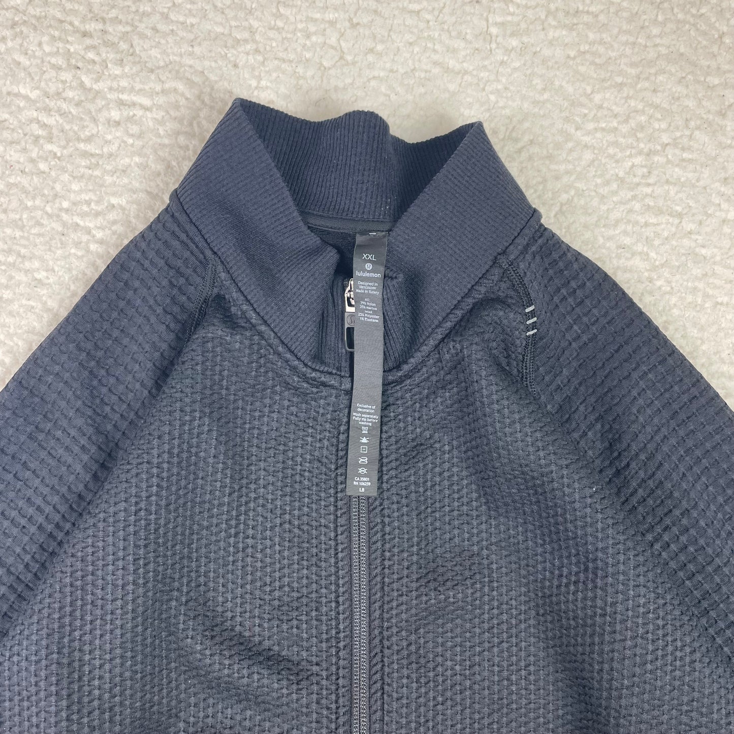 Lululemon Sojourn Zip Up Waffle Knit Track Jacket