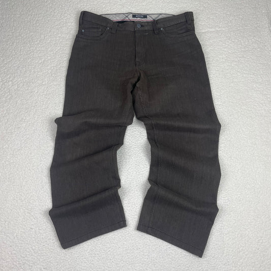 Wide Leg Brown Low Crotch Barrel Baggy Pants