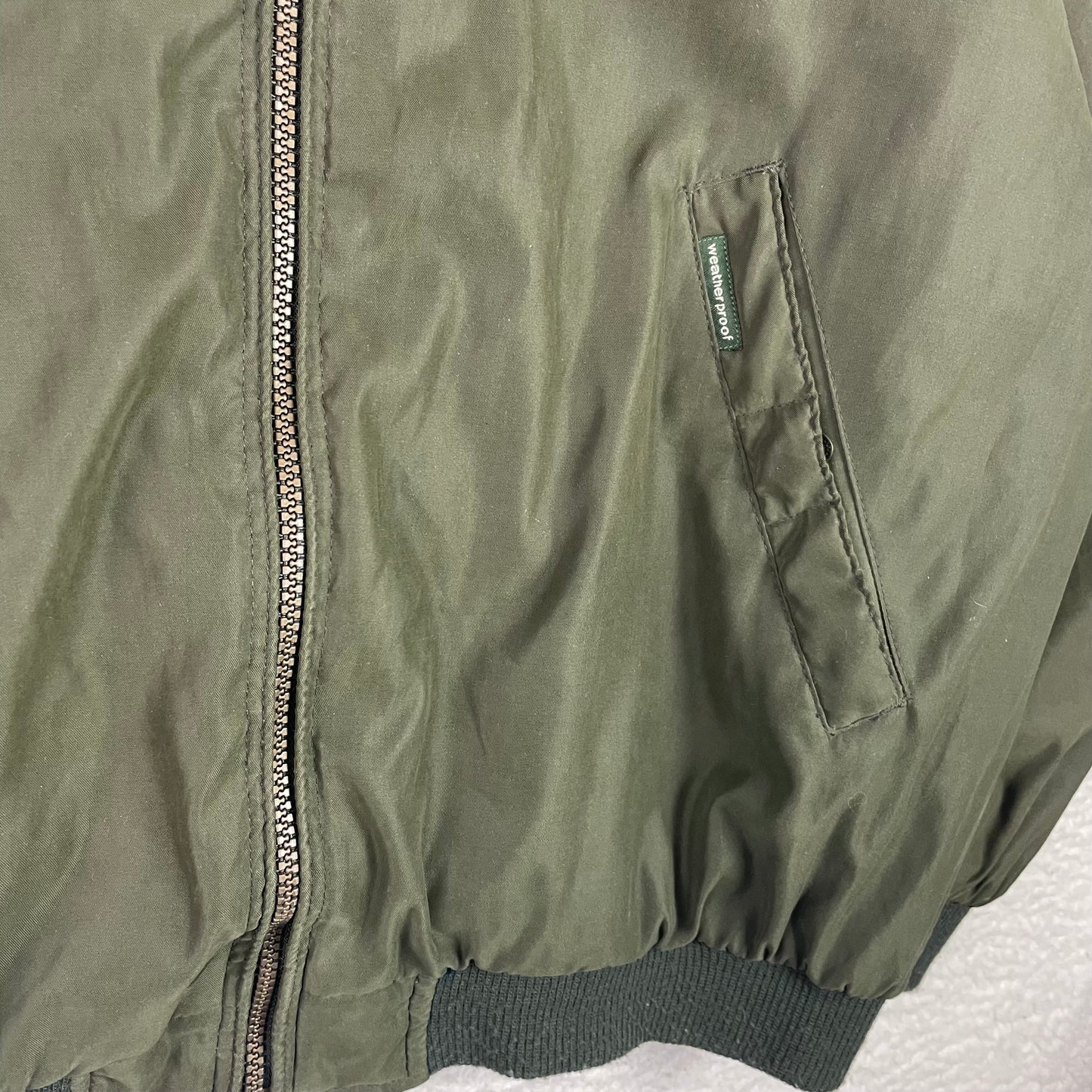 Vintage Weatherproof Army Sage Green Harrington Jacket
