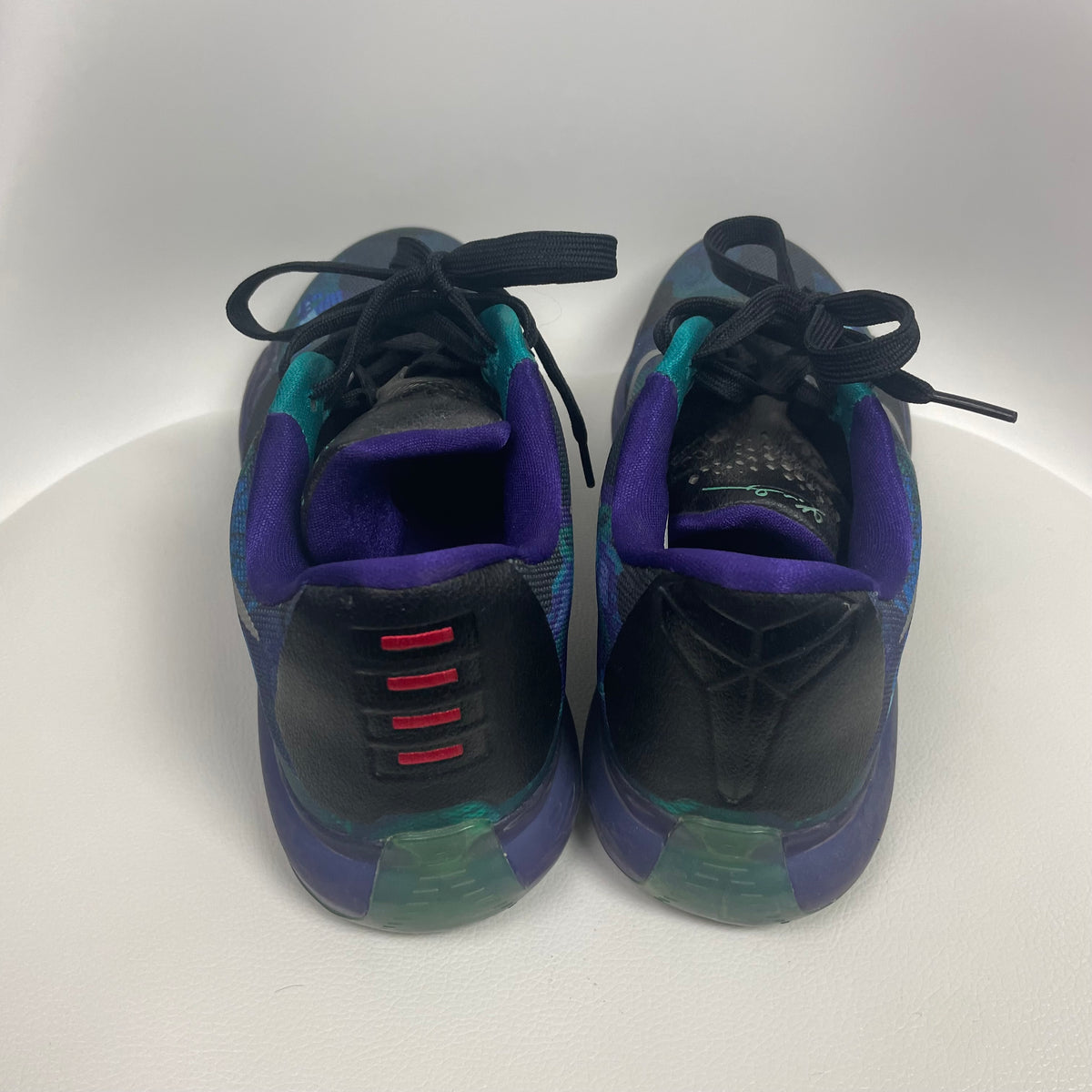 Nike Kobe Overcome Peach Jam Emerald Glow Purple Basketball Shoes 9.5 705317-305