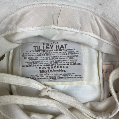 Tilley Off-White Cotton Duck Safari Hat 7 3/4 Gorpcore Made In Canada